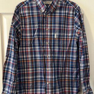 Ben Sherman Plaid Long Sleeve Shirt Mens LG